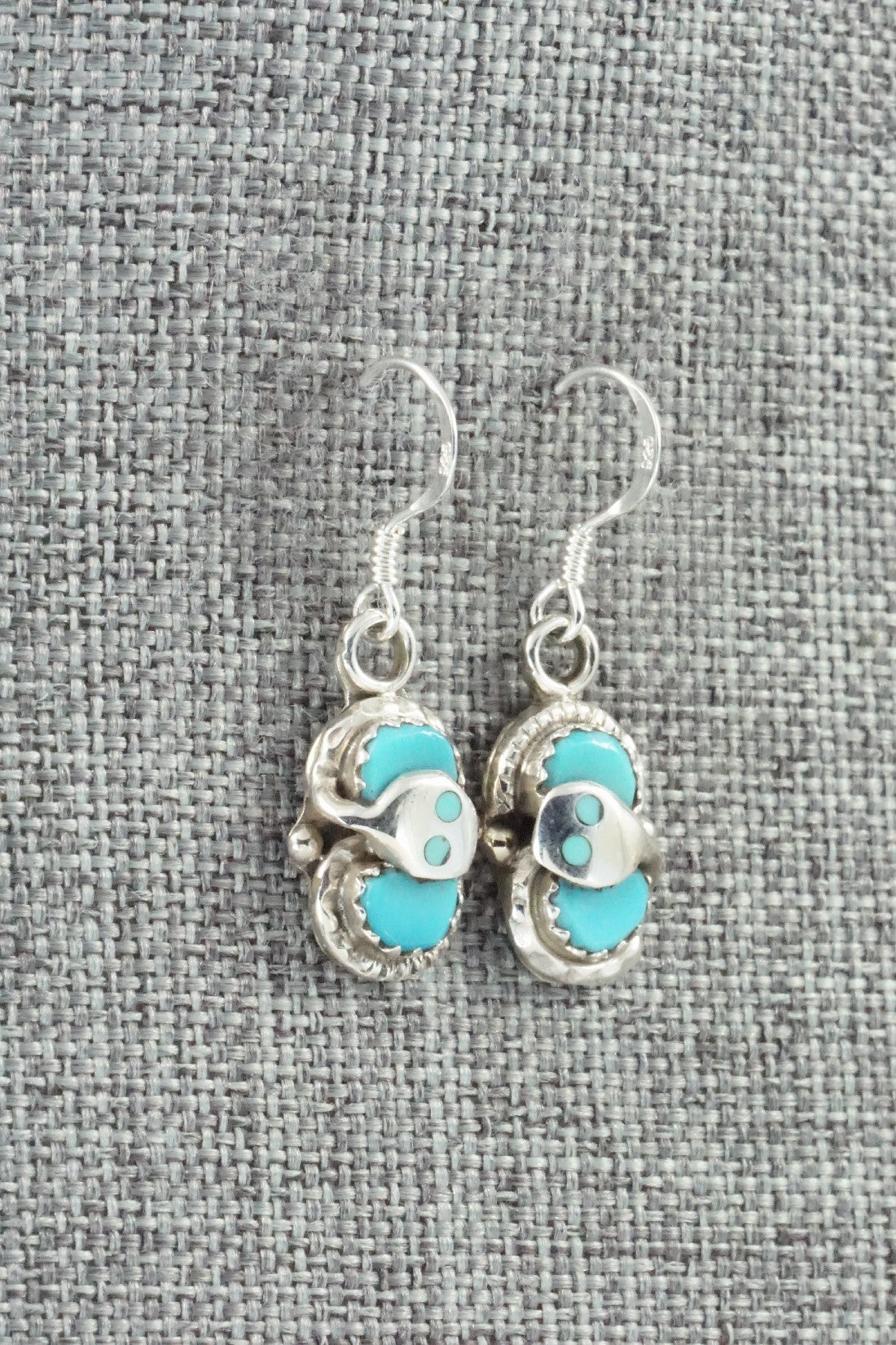 Turquoise & Sterling Silver Earrings - Joy Calavaza