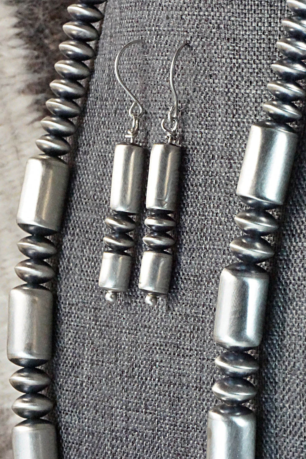 Navajo Pearl Sterling Silver Necklace Set - Jan Mariano