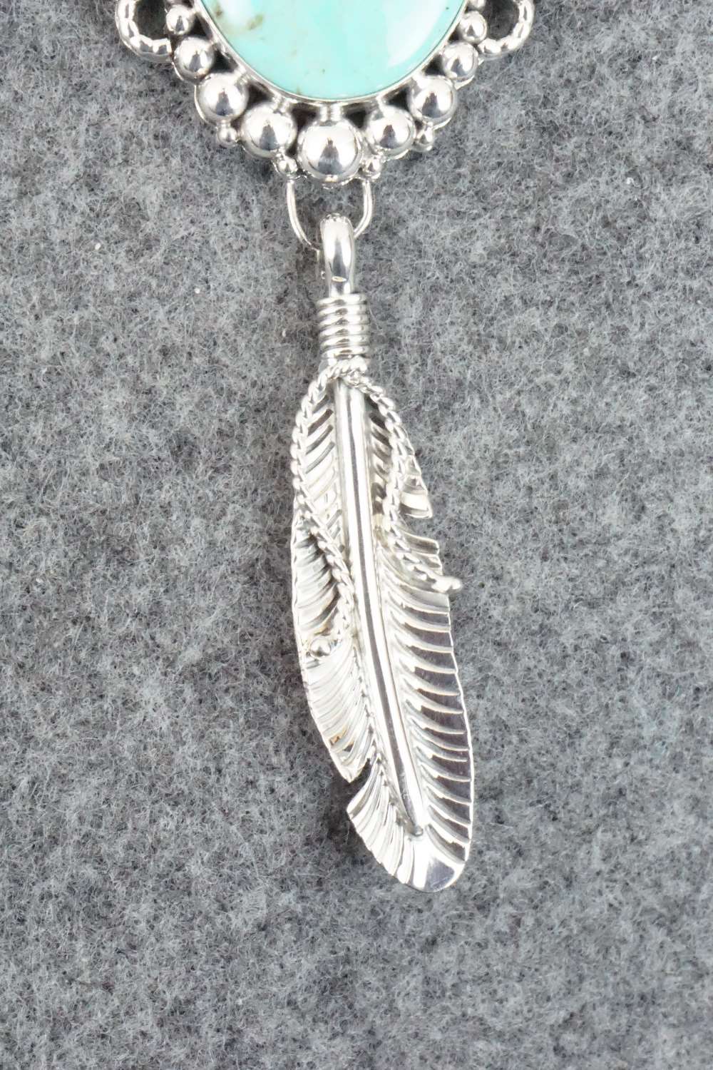Turquoise and Sterling Silver Pendant - Daniel Benally