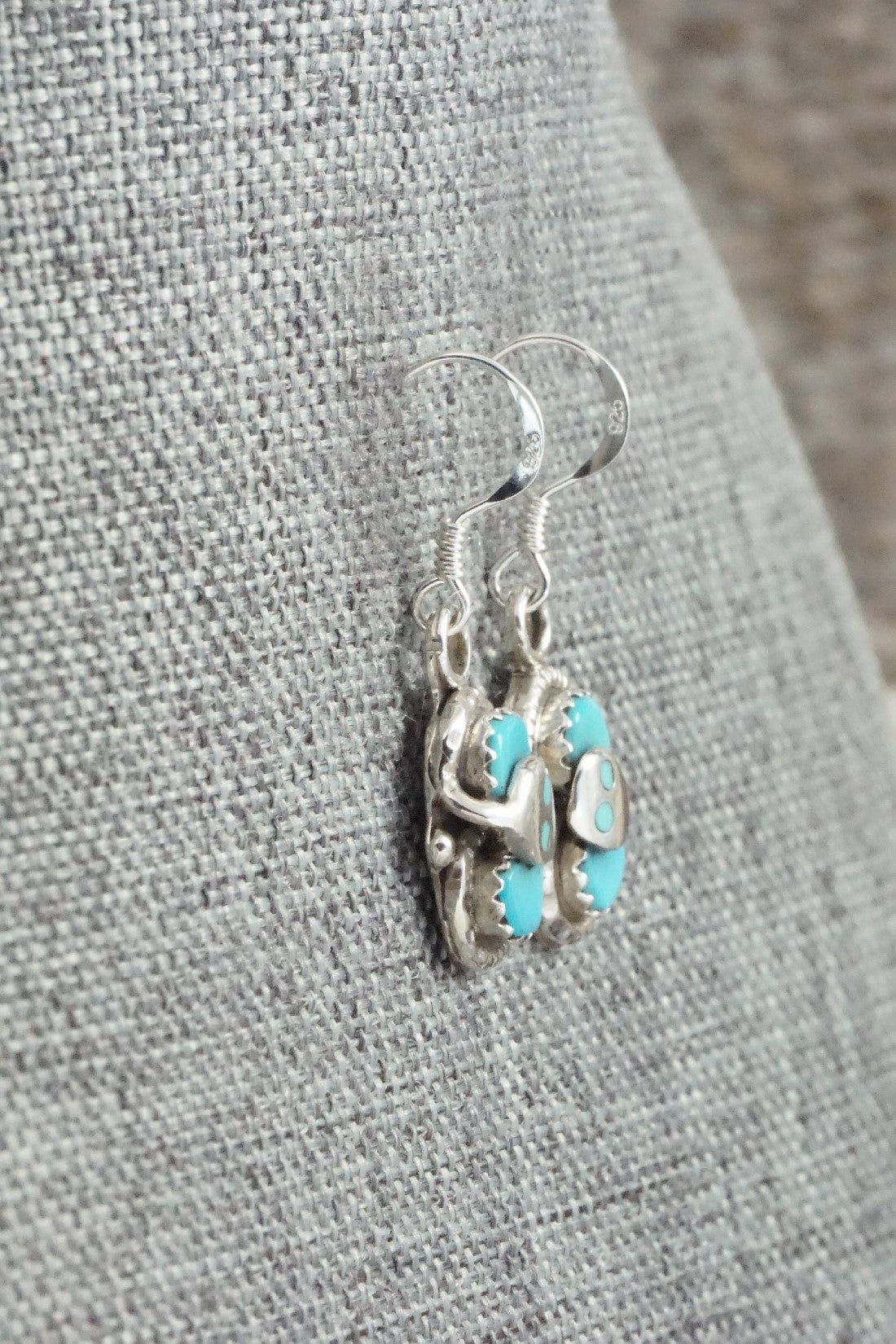 Turquoise & Sterling Silver Earrings - Joy Calavaza