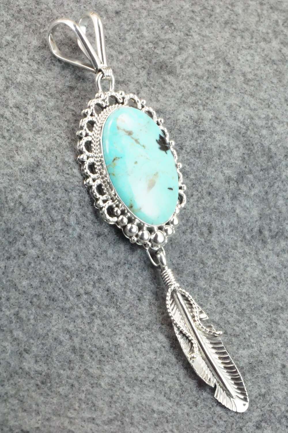 Turquoise and Sterling Silver Pendant - Daniel Benally