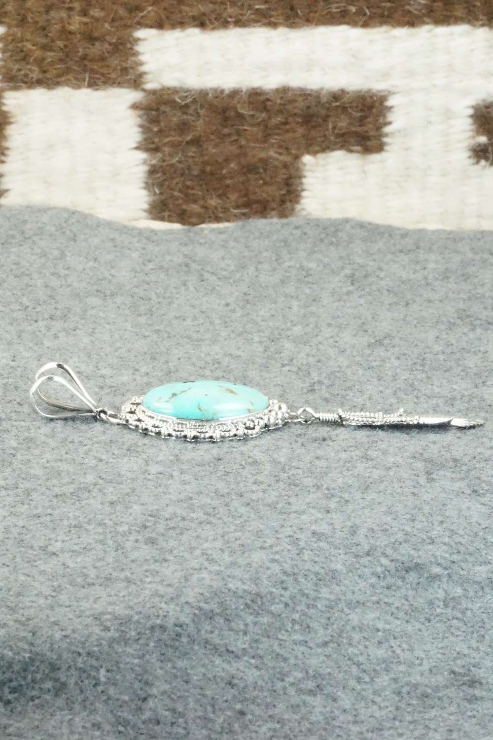 Turquoise and Sterling Silver Pendant - Daniel Benally