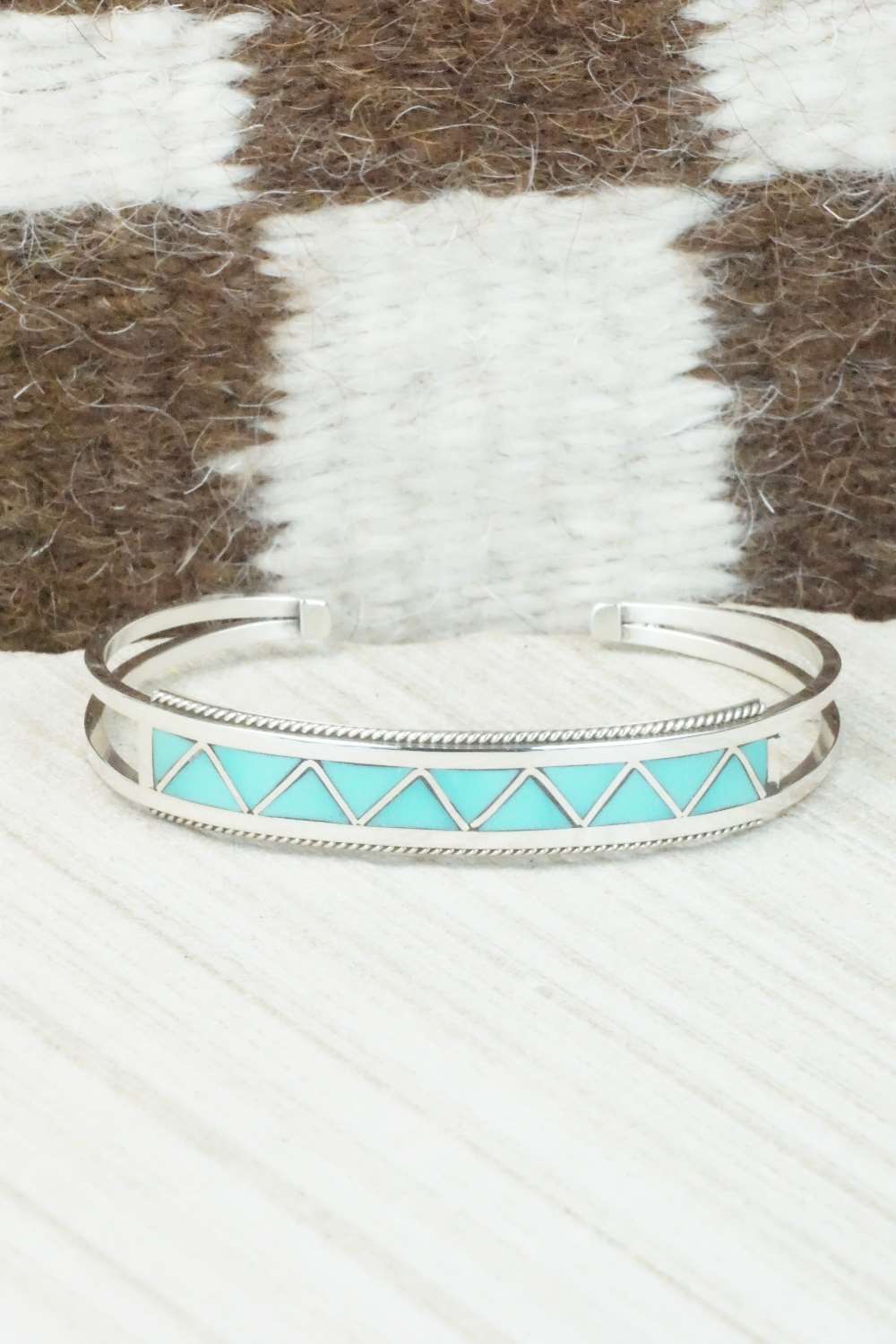 Turquoise & Sterling Silver Bracelet - Claudine Haloo