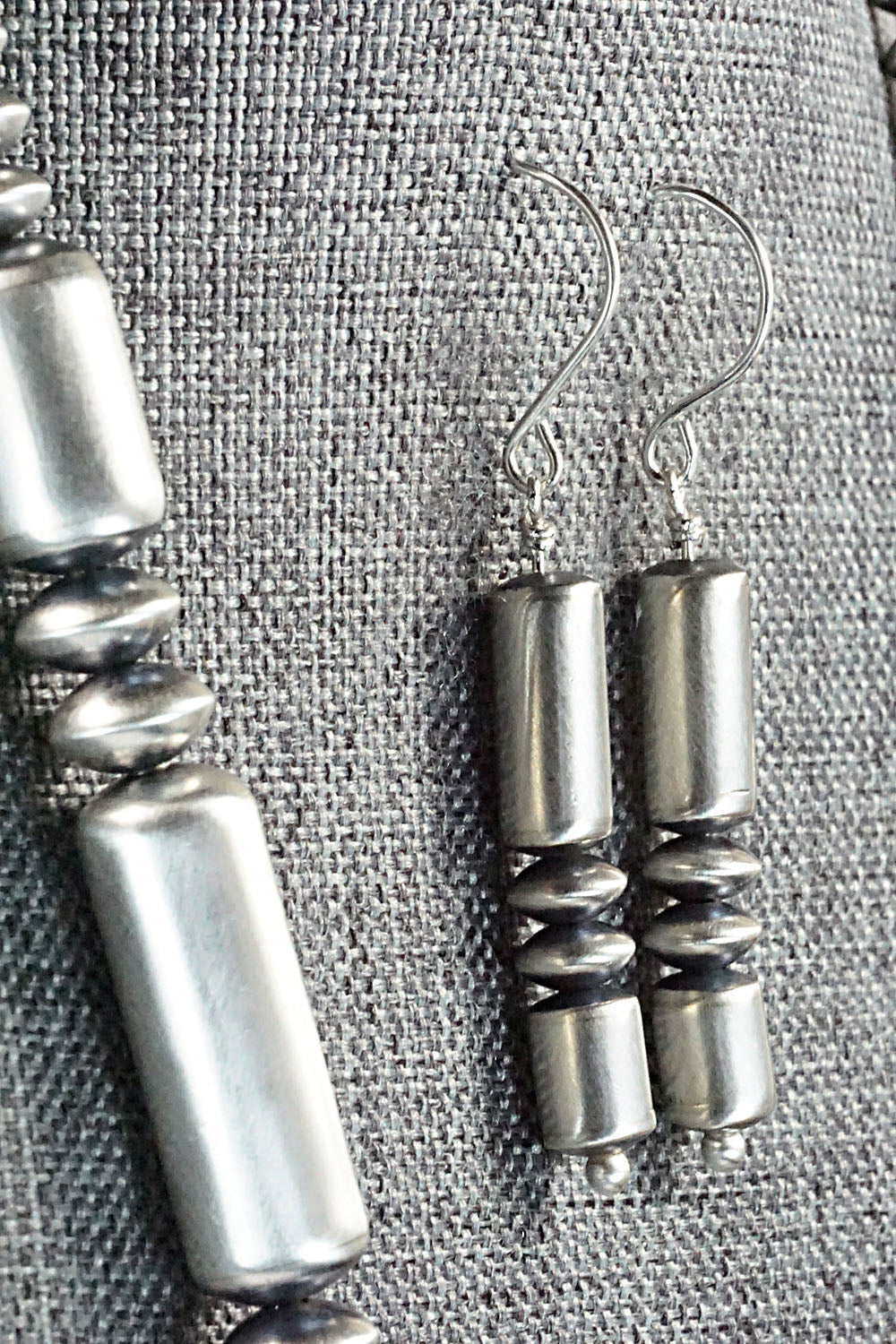 Navajo Pearl Sterling Silver Necklace Set - Jan Mariano