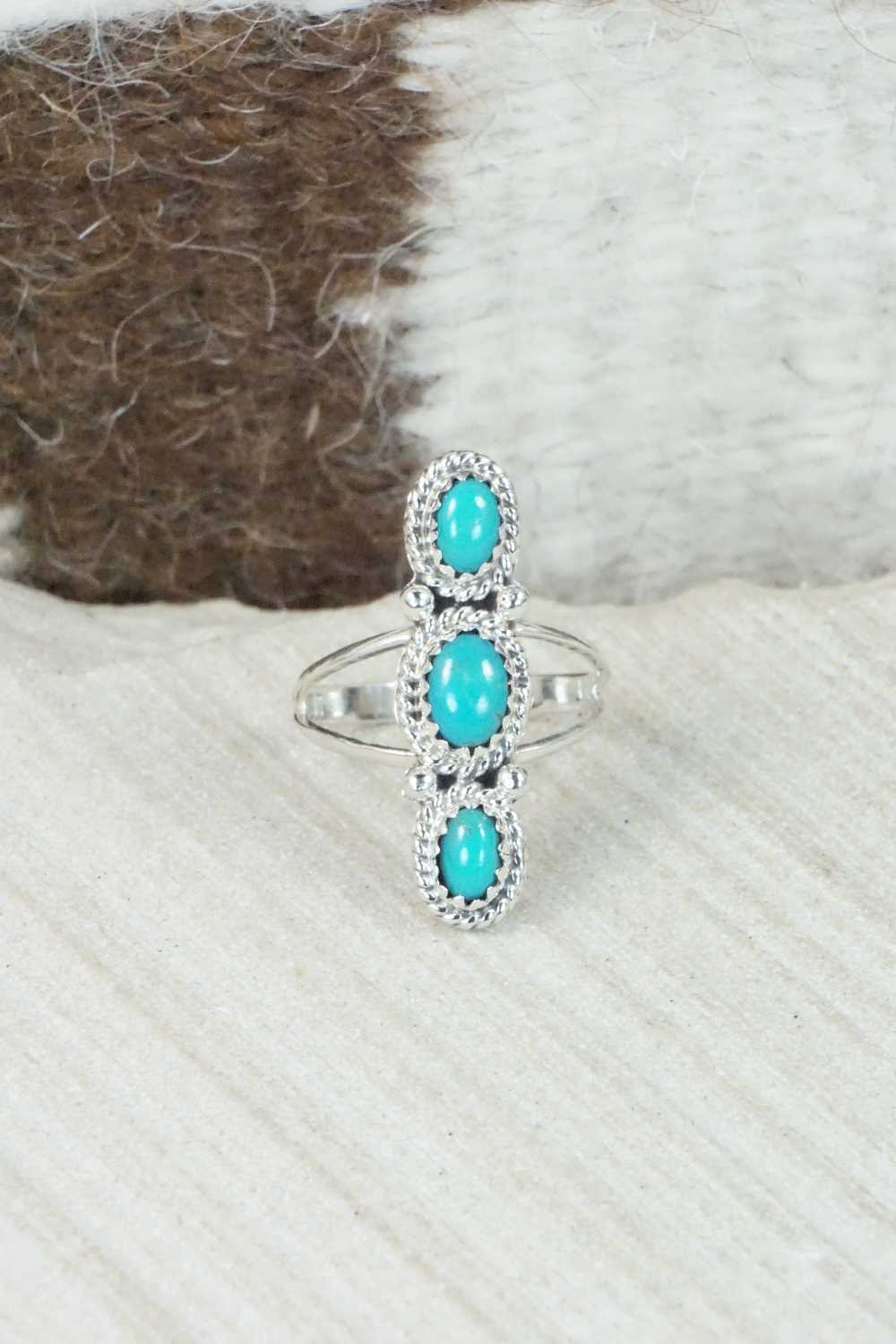 Turquoise & Sterling Silver Necklace and Earrings Set - Tom Lewis