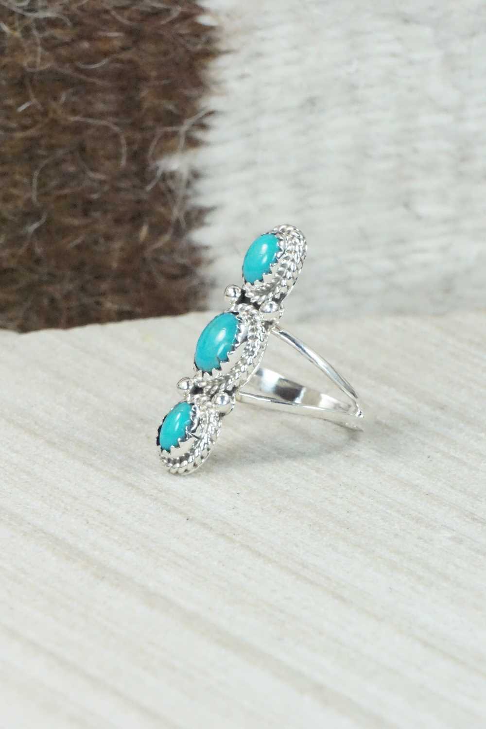 Turquoise & Sterling Silver Necklace and Earrings Set - Tom Lewis