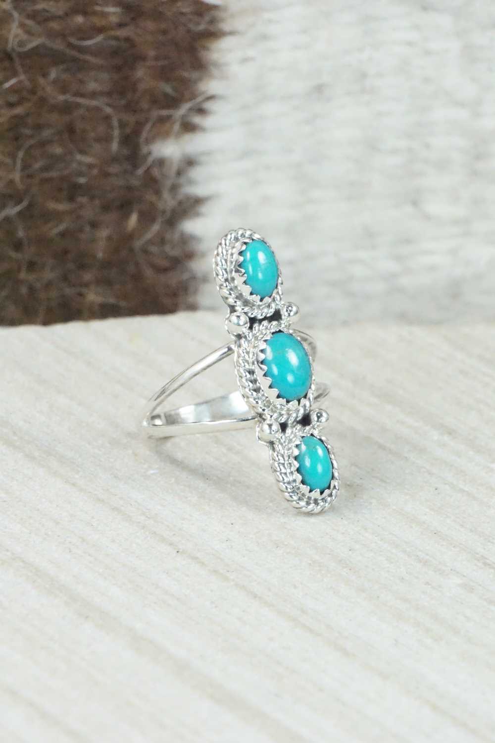 Turquoise & Sterling Silver Necklace and Earrings Set - Tom Lewis