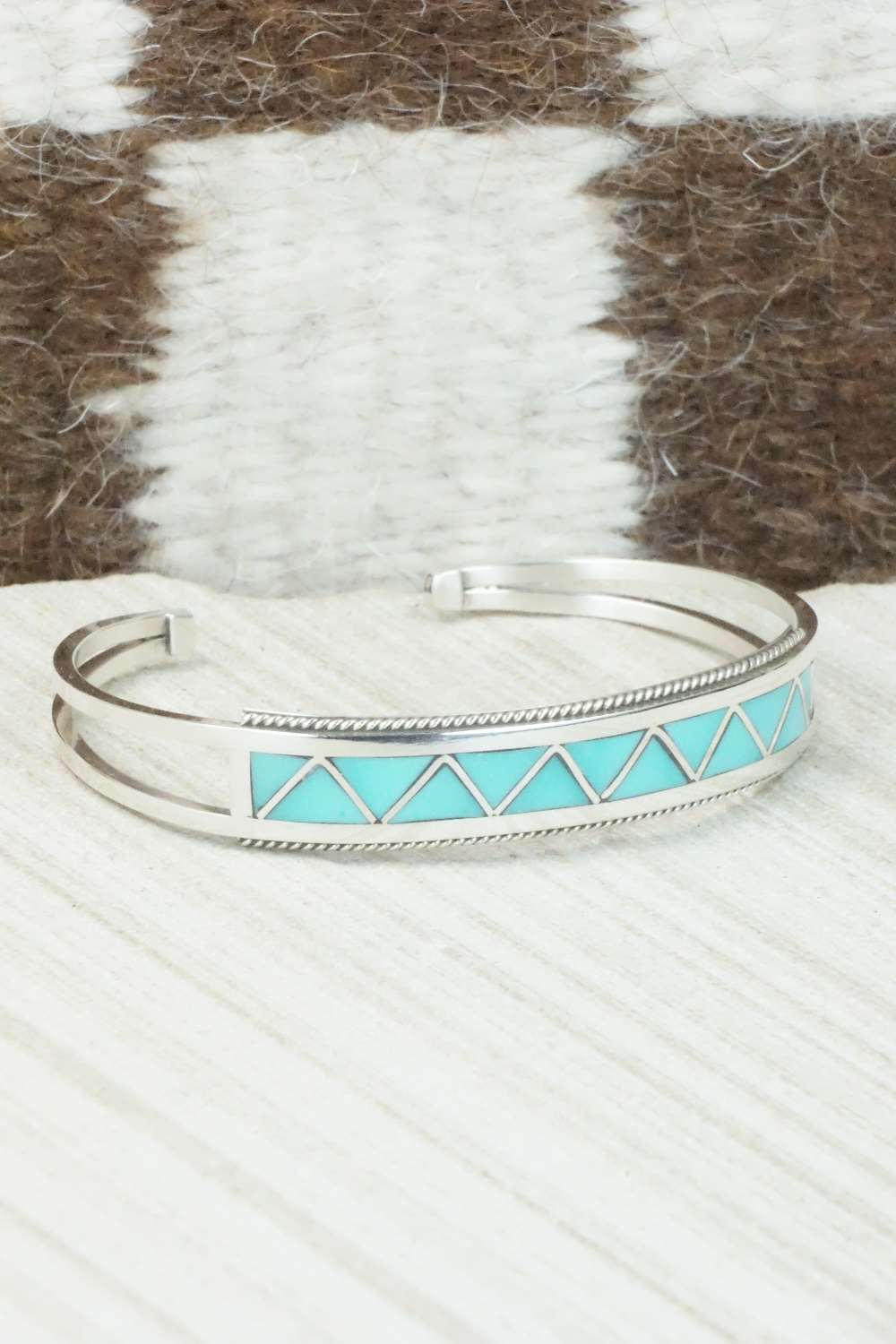 Turquoise & Sterling Silver Bracelet - Claudine Haloo