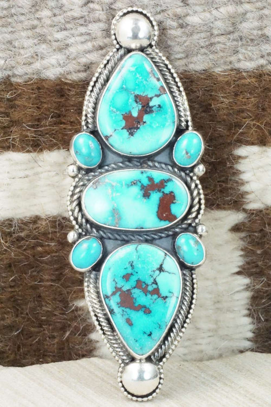 Turquoise & Sterling Silver Ring - Readda Begay - Size 8