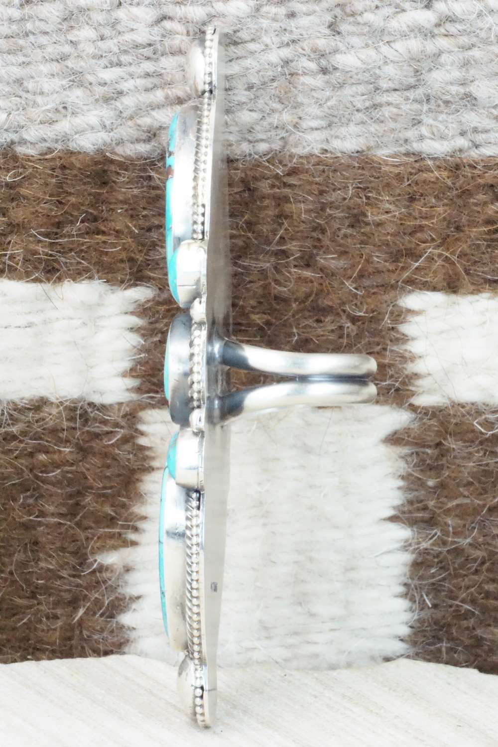 Turquoise & Sterling Silver Ring - Readda Begay - Size 8