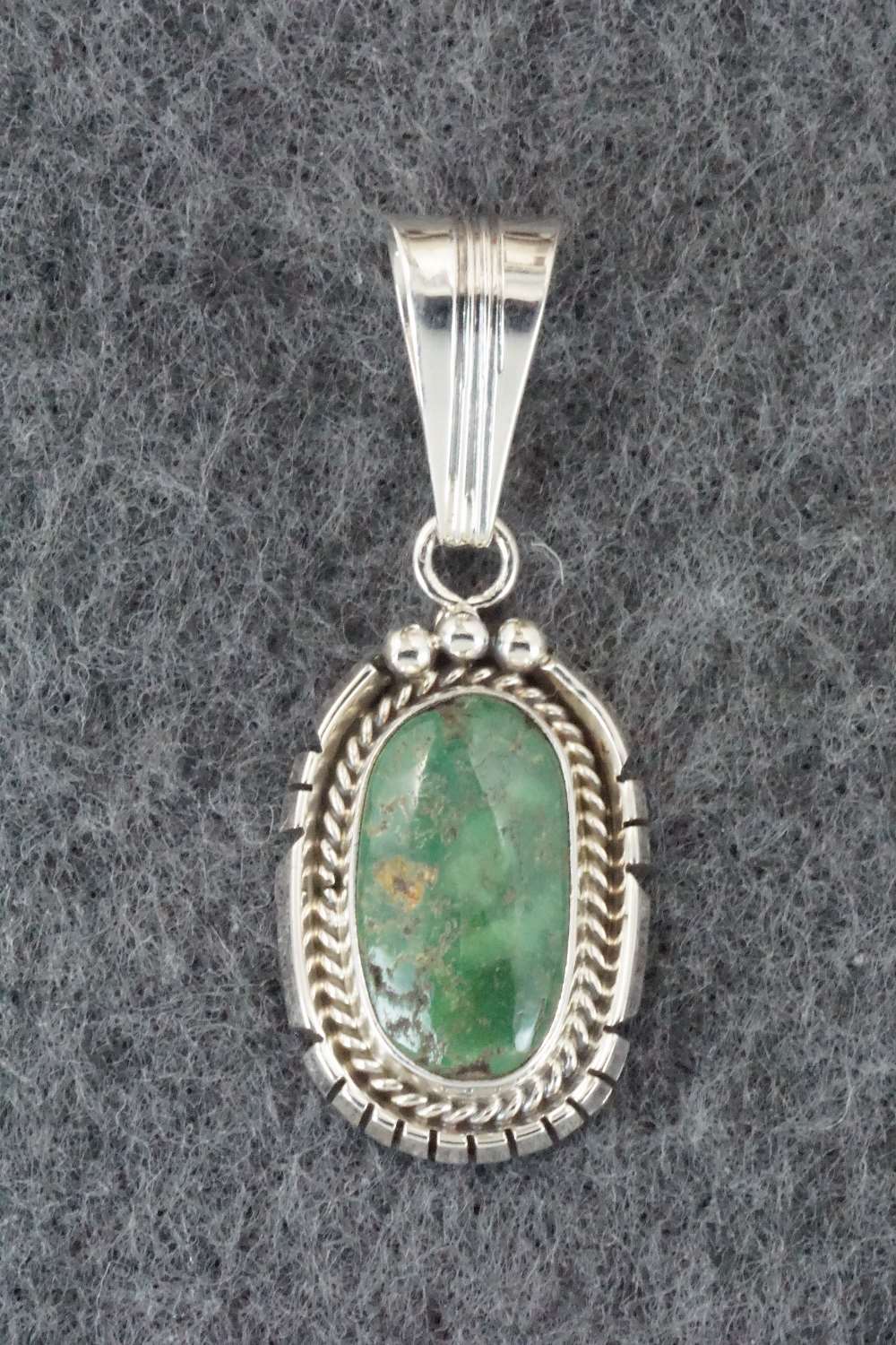 Turquoise & Sterling Silver Pendant - Samuel Yellowhair