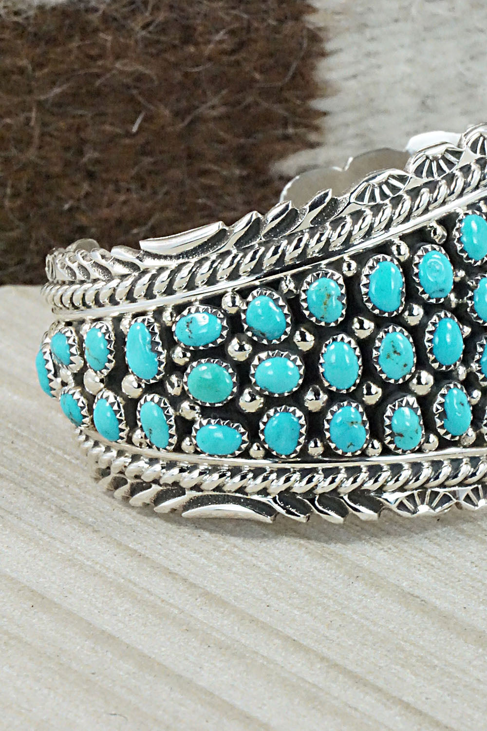 Turquoise & Sterling Silver Bracelet - Tina Jones