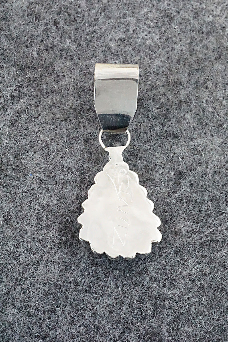 Turquoise and Sterling Silver Pendant - Verdie Booqua