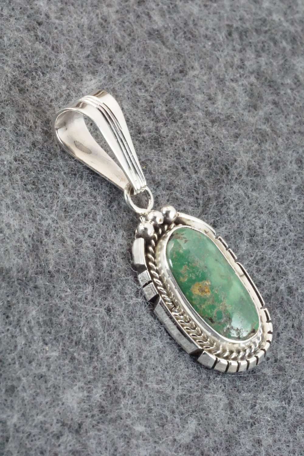 Turquoise & Sterling Silver Pendant - Samuel Yellowhair