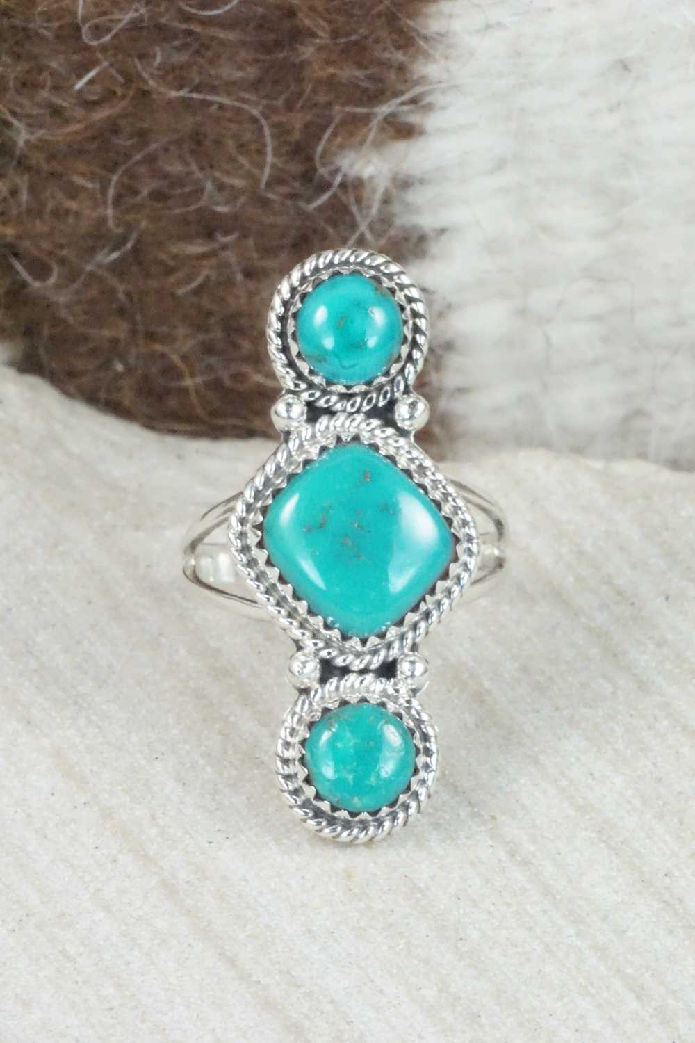 Turquoise & Sterling Silver Necklace and Earrings Set - Tom Lewis
