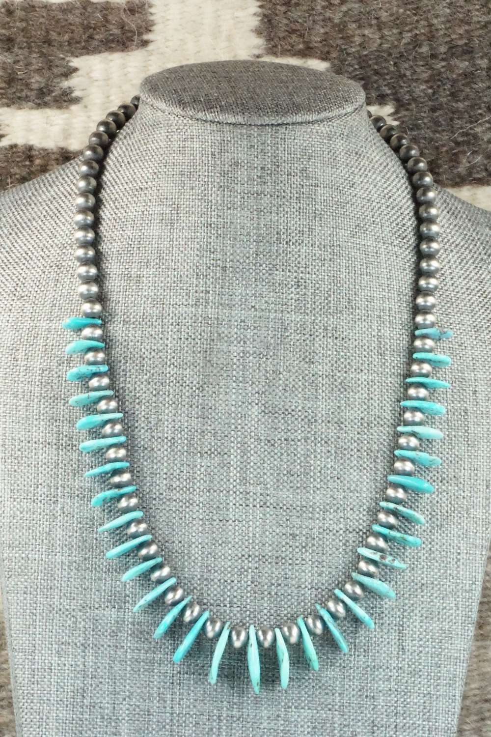 Turquoise & Sterling Silver Necklace - Rita Begay