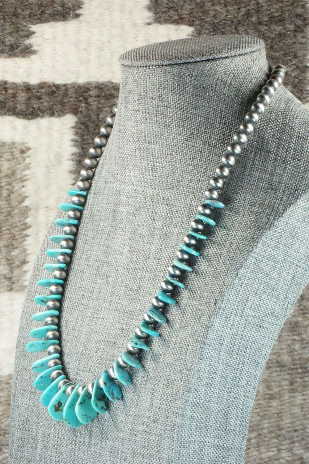 Turquoise & Sterling Silver Necklace - Rita Begay