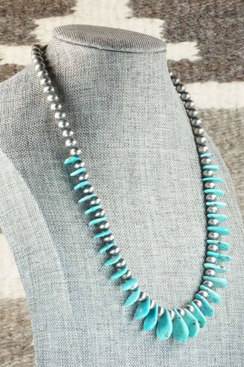Turquoise & Sterling Silver Necklace - Rita Begay