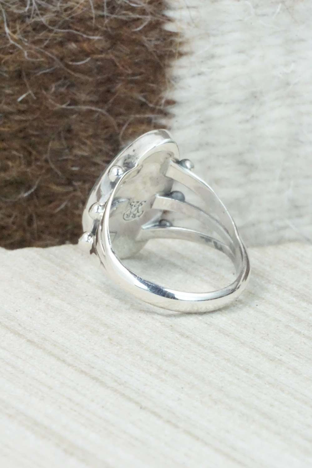 Turquoise & Sterling Silver Ring - Mark Barney - Size 9