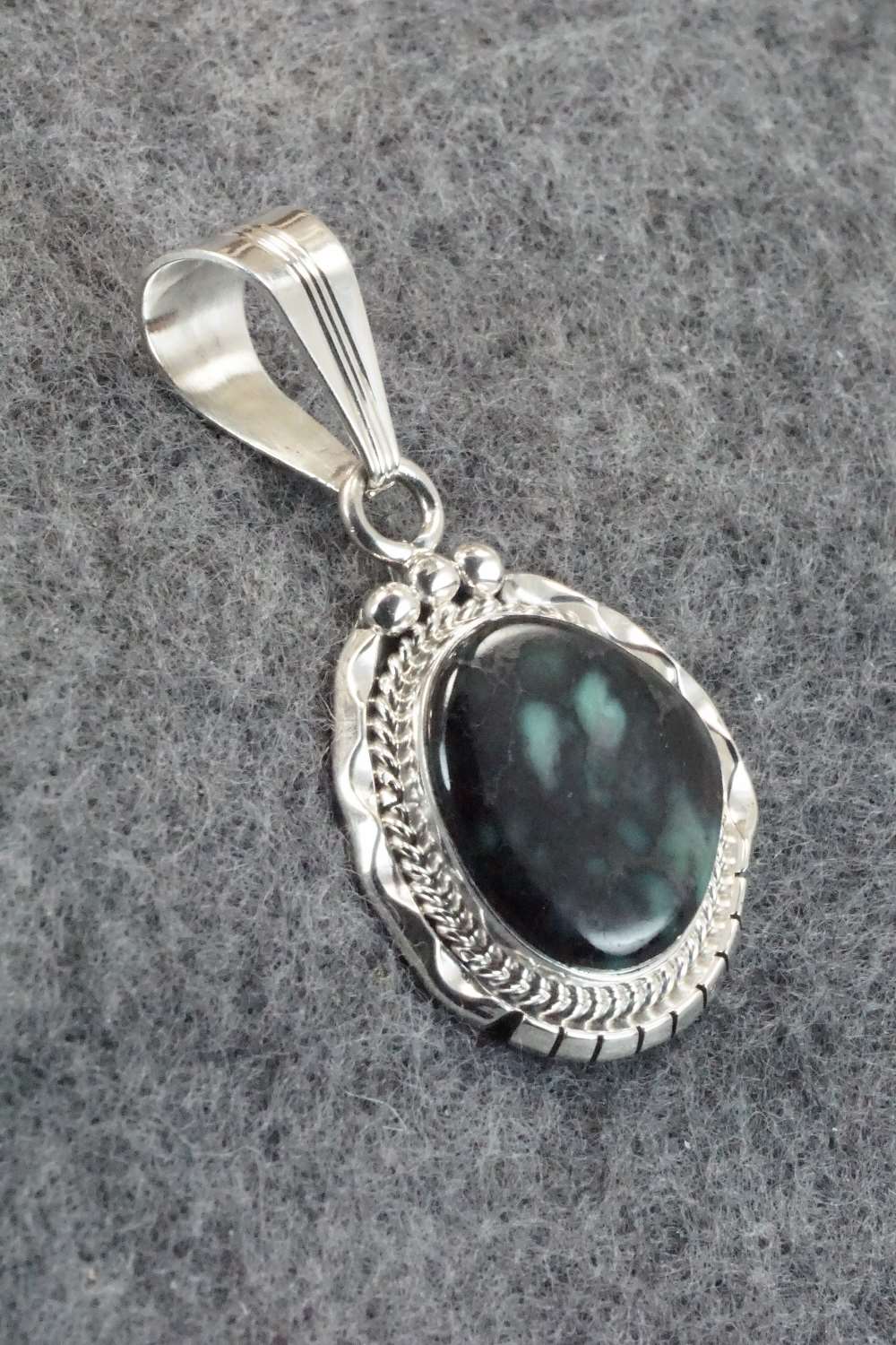 Turquoise & Sterling Silver Pendant - Samuel Yellowhair