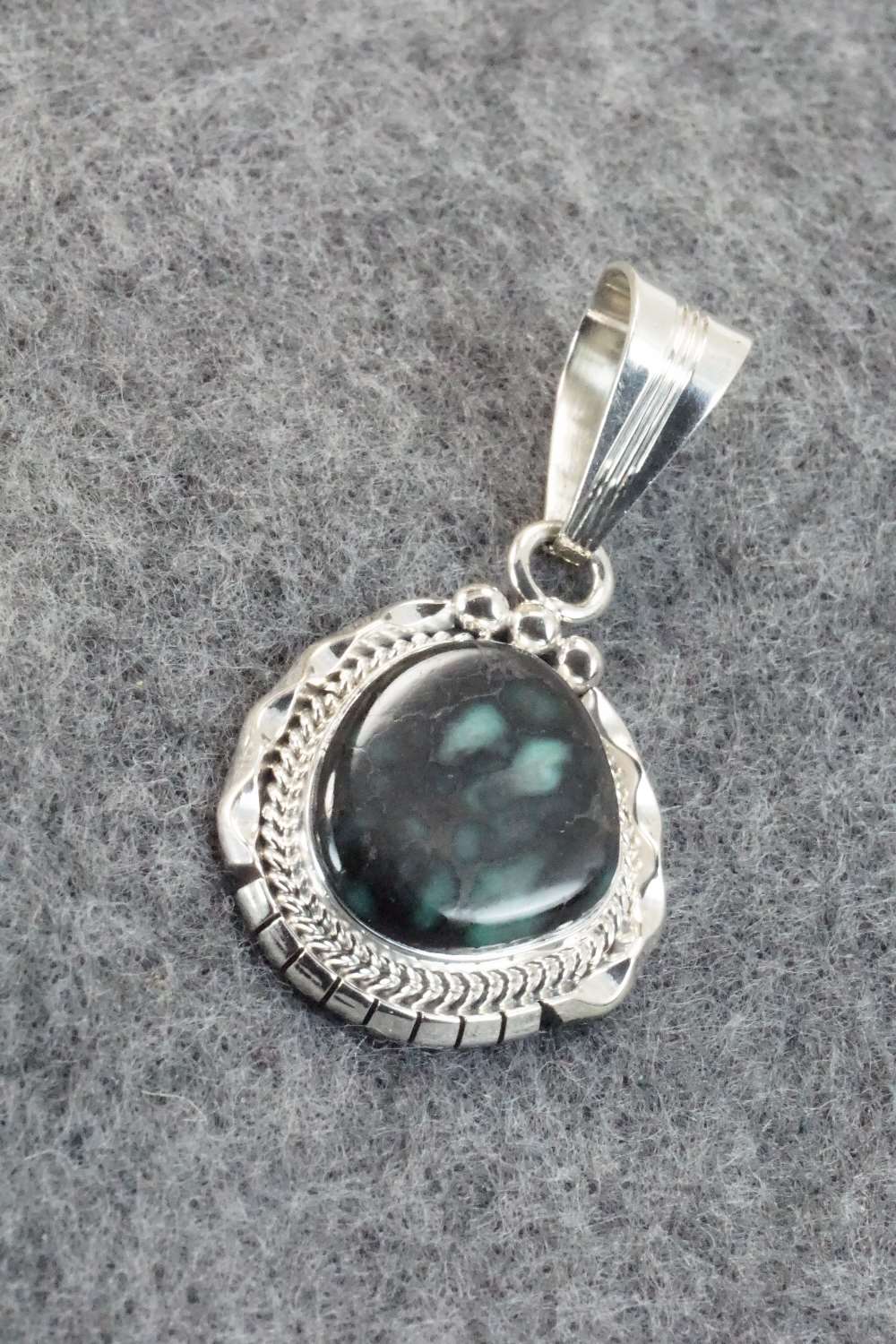 Turquoise & Sterling Silver Pendant - Samuel Yellowhair