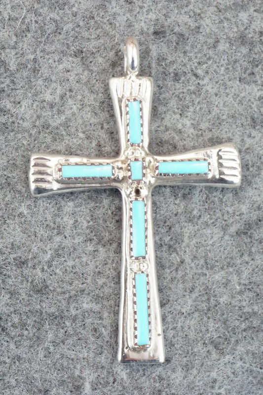 Turquoise & Sterling Silver Pendant - Brian Iule