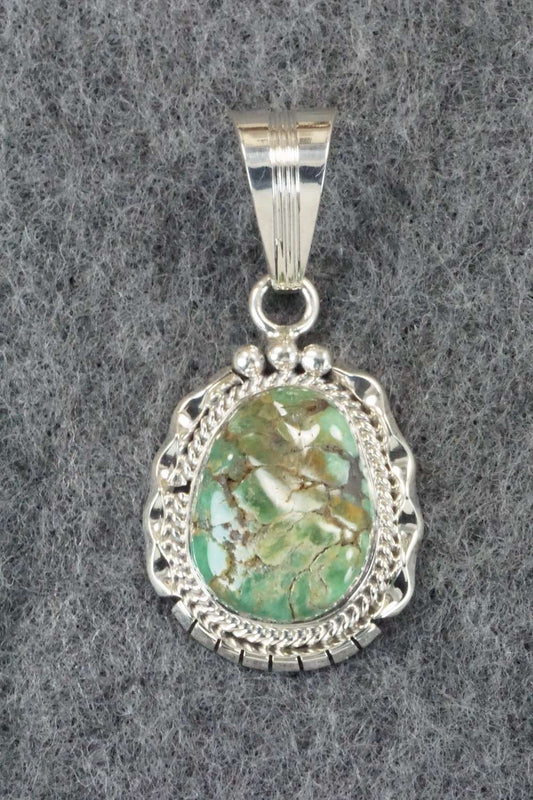 Turquoise & Sterling Silver Pendant - Samuel Yellowhair