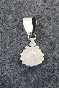 Turquoise and Sterling Silver Pendant - Verdie Booqua