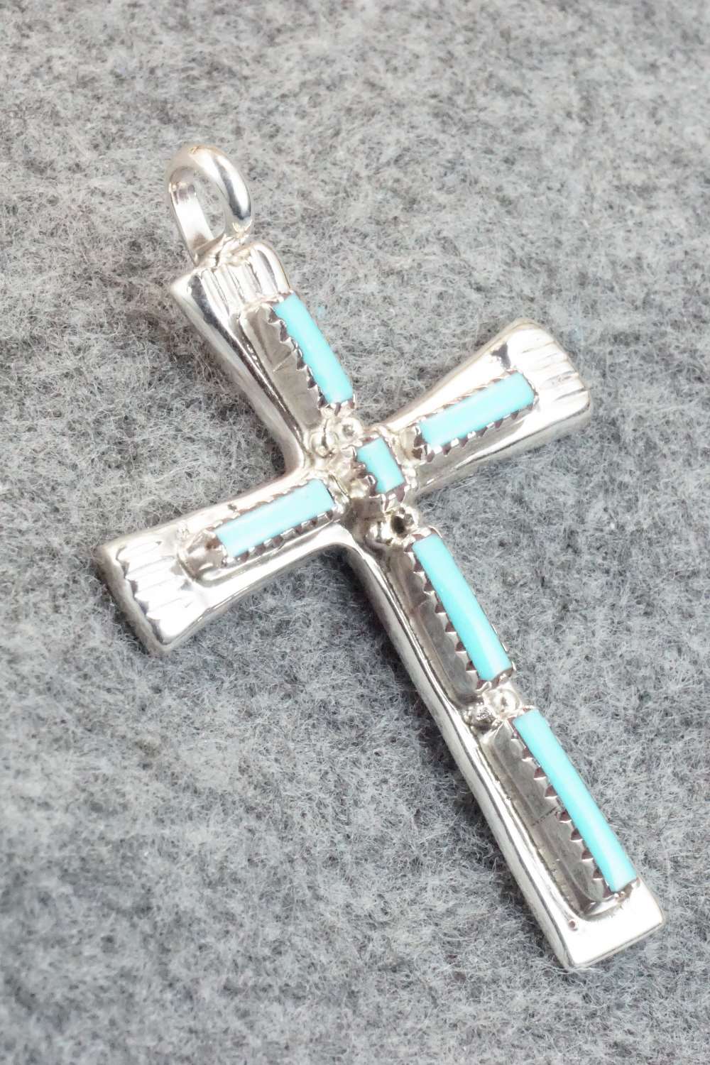 Turquoise & Sterling Silver Pendant - Brian Iule