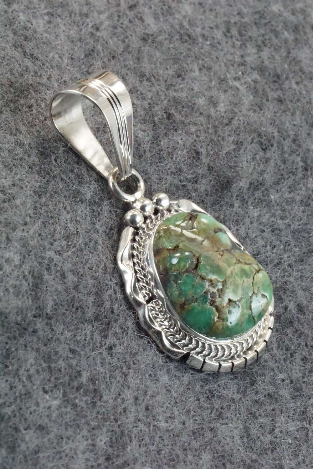 Turquoise & Sterling Silver Pendant - Samuel Yellowhair