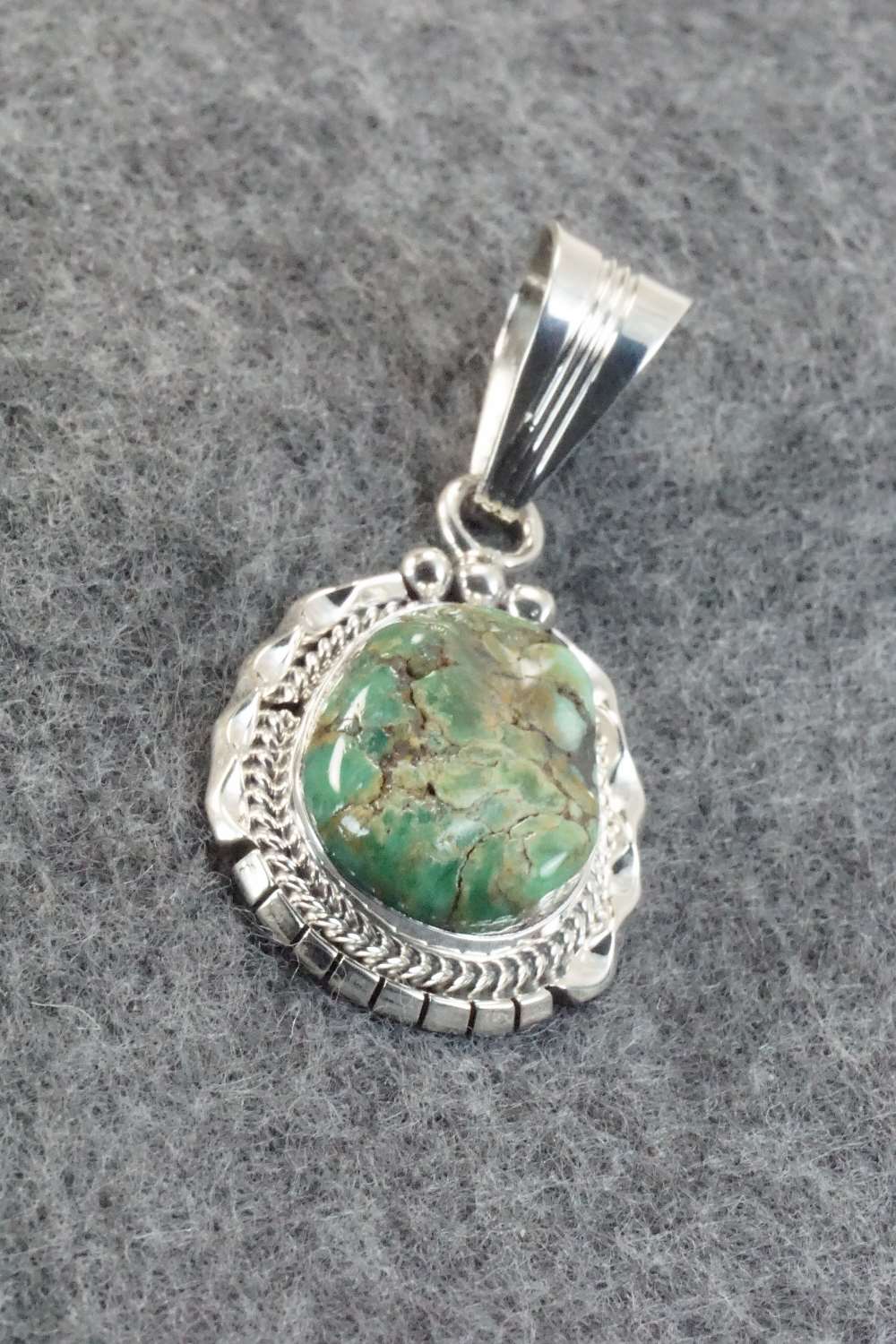 Turquoise & Sterling Silver Pendant - Samuel Yellowhair