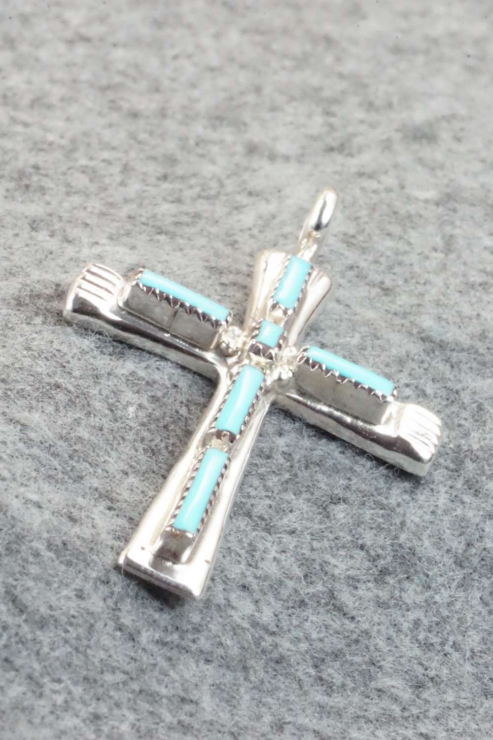 Turquoise & Sterling Silver Pendant - Brian Iule