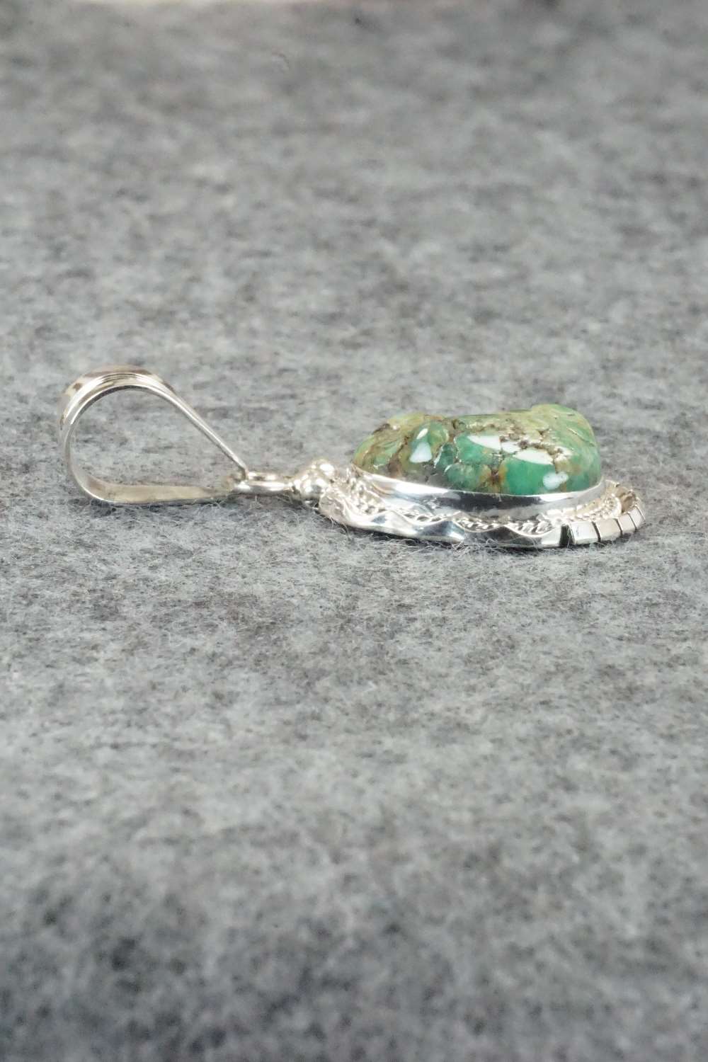 Turquoise & Sterling Silver Pendant - Samuel Yellowhair