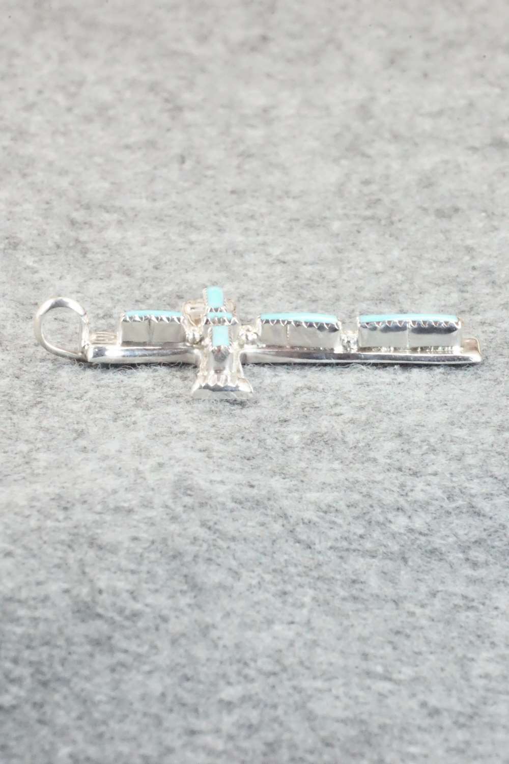 Turquoise & Sterling Silver Pendant - Brian Iule