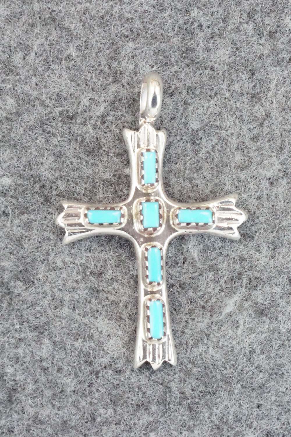 Turquoise & Sterling Silver Pendant - Brian Iule