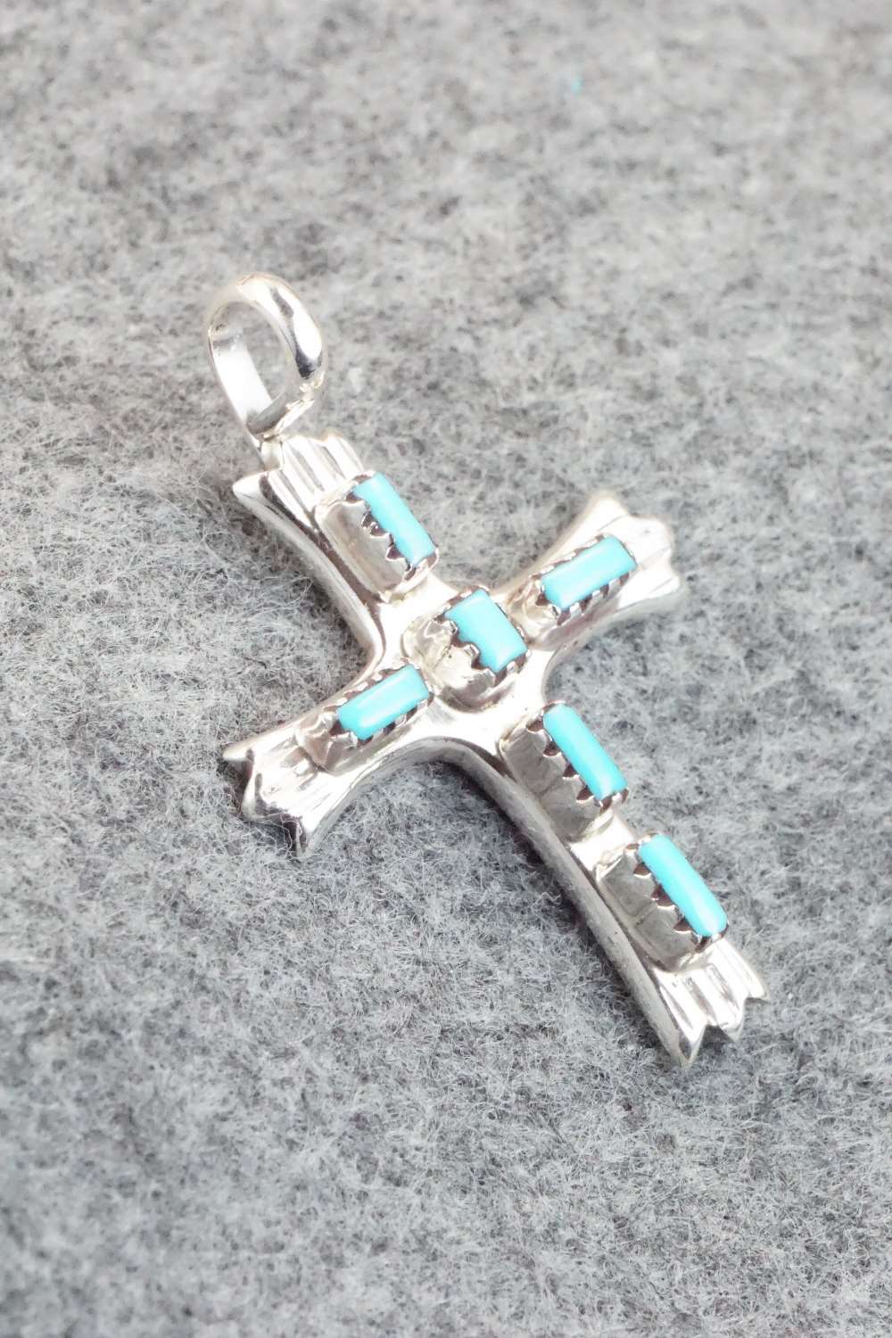 Turquoise & Sterling Silver Pendant - Brian Iule
