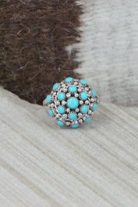 Turquoise & Sterling Silver Ring - Dickie Charlie - Size 7.5