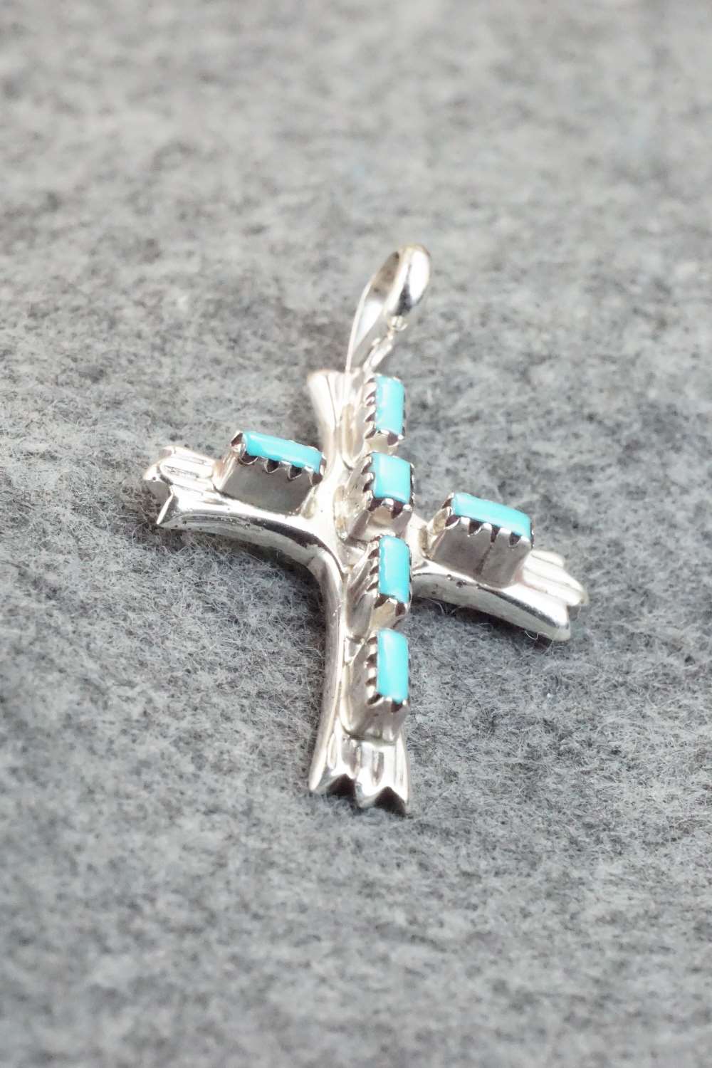 Turquoise & Sterling Silver Pendant - Brian Iule