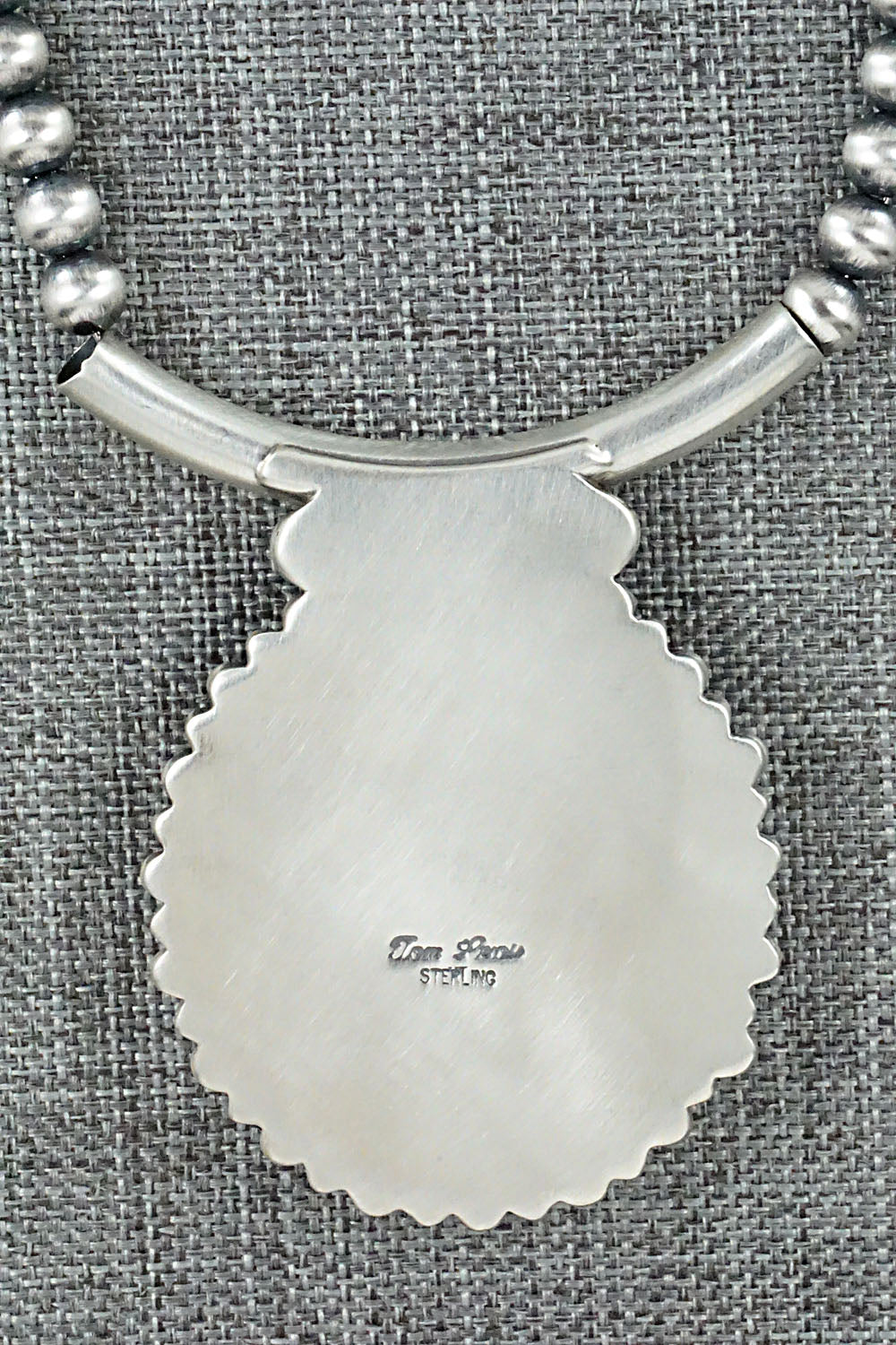 Turquoise, Spiny Oyster & Sterling Silver Necklace - Tom Lewis