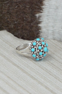 Turquoise & Sterling Silver Ring - Dickie Charlie - Size 8