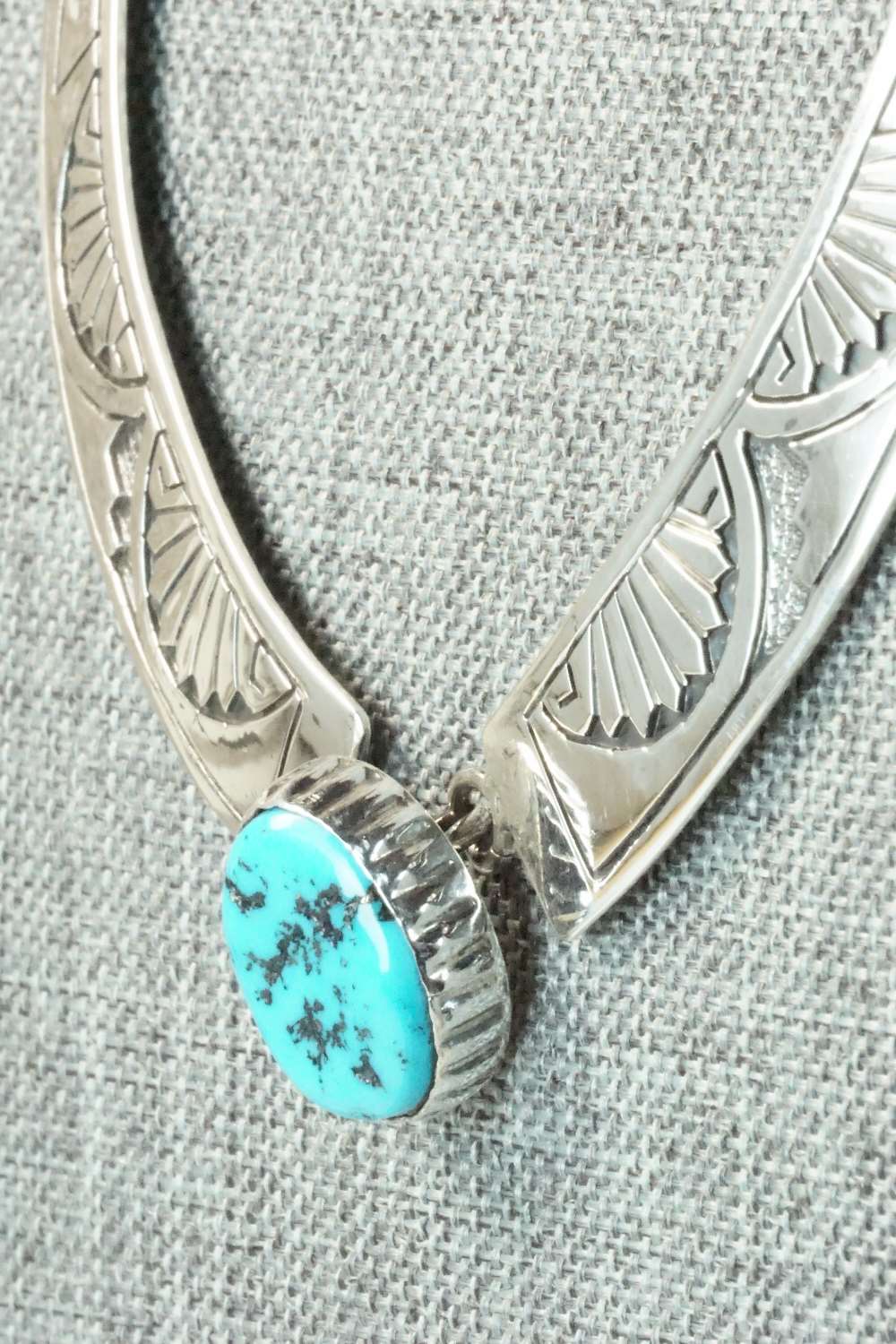 Turquoise & Sterling Silver Necklace - Navajo