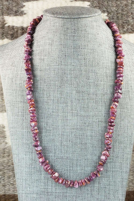 Spiny Oyster & Sterling Silver Necklace - Louise Joe