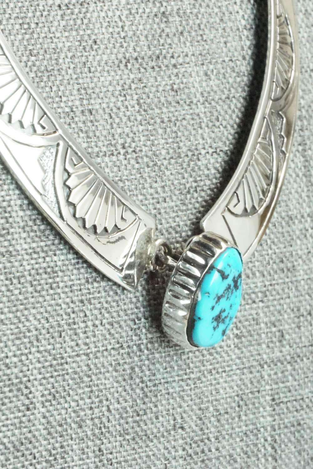 Turquoise & Sterling Silver Necklace - Navajo