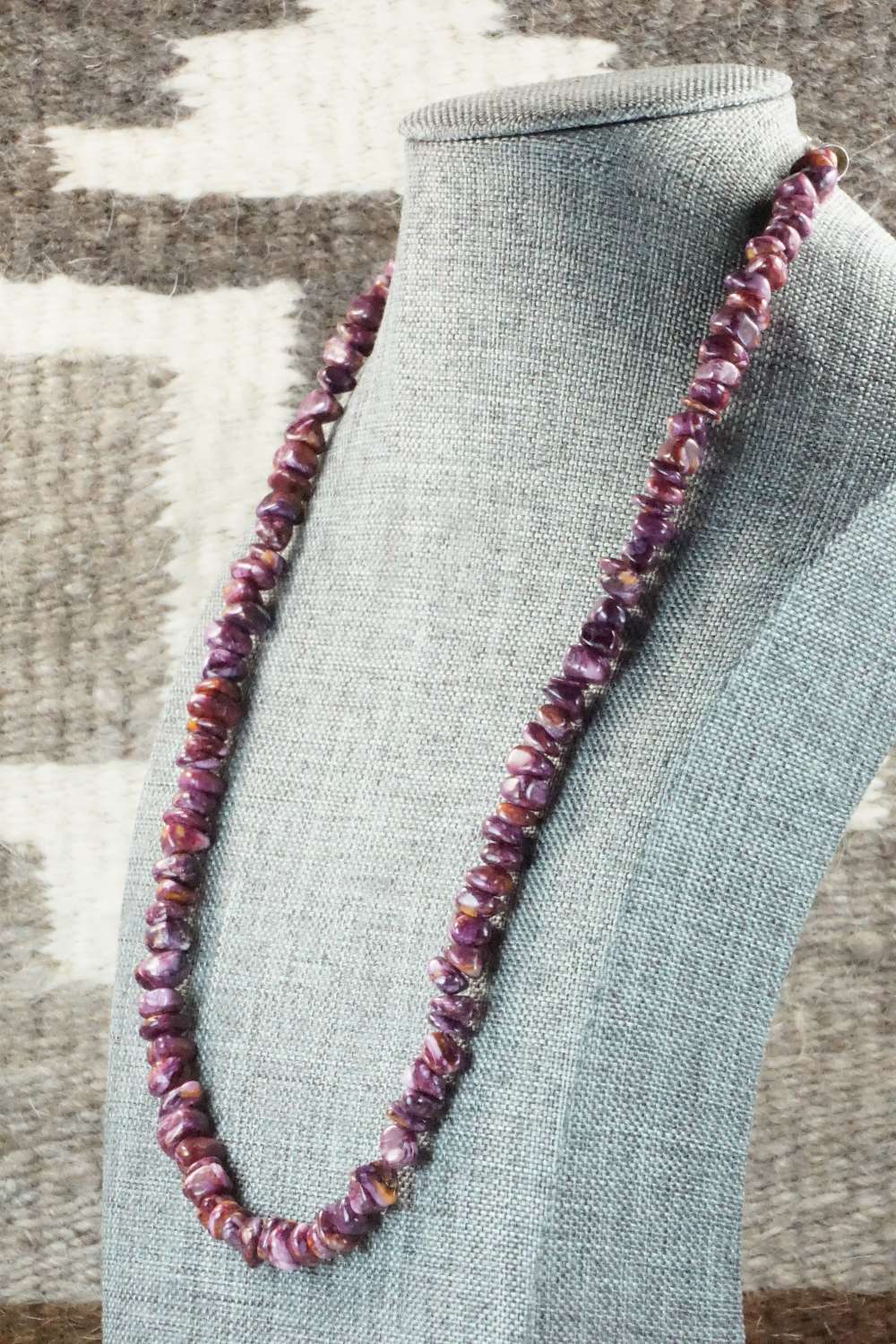 Spiny Oyster & Sterling Silver Necklace - Louise Joe