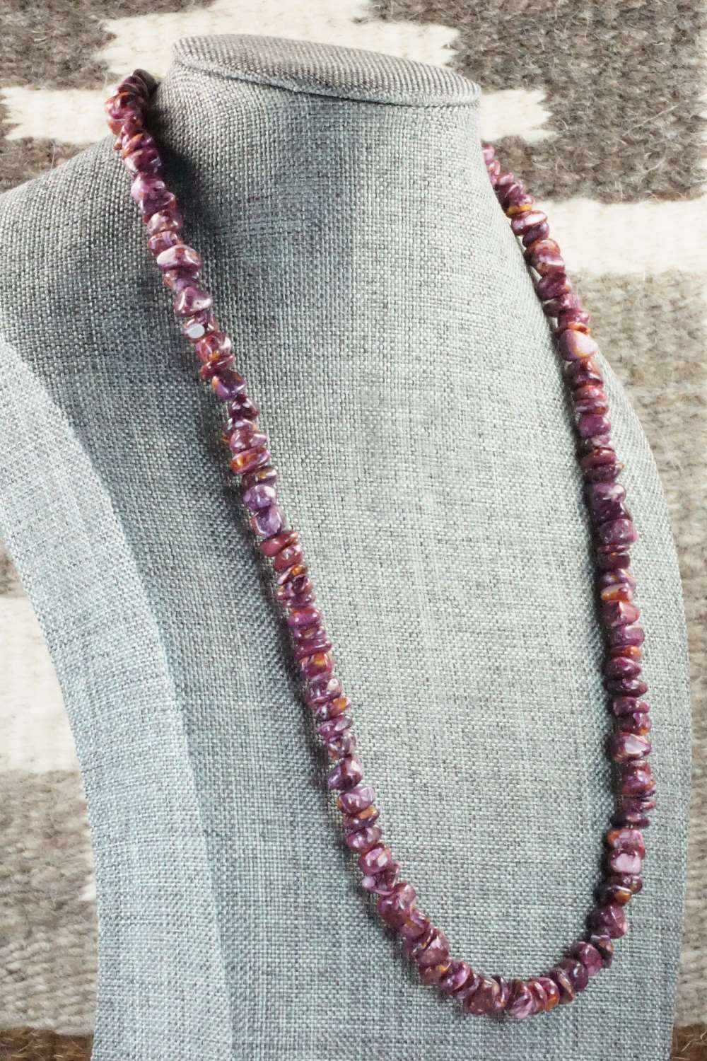 Spiny Oyster & Sterling Silver Necklace - Louise Joe