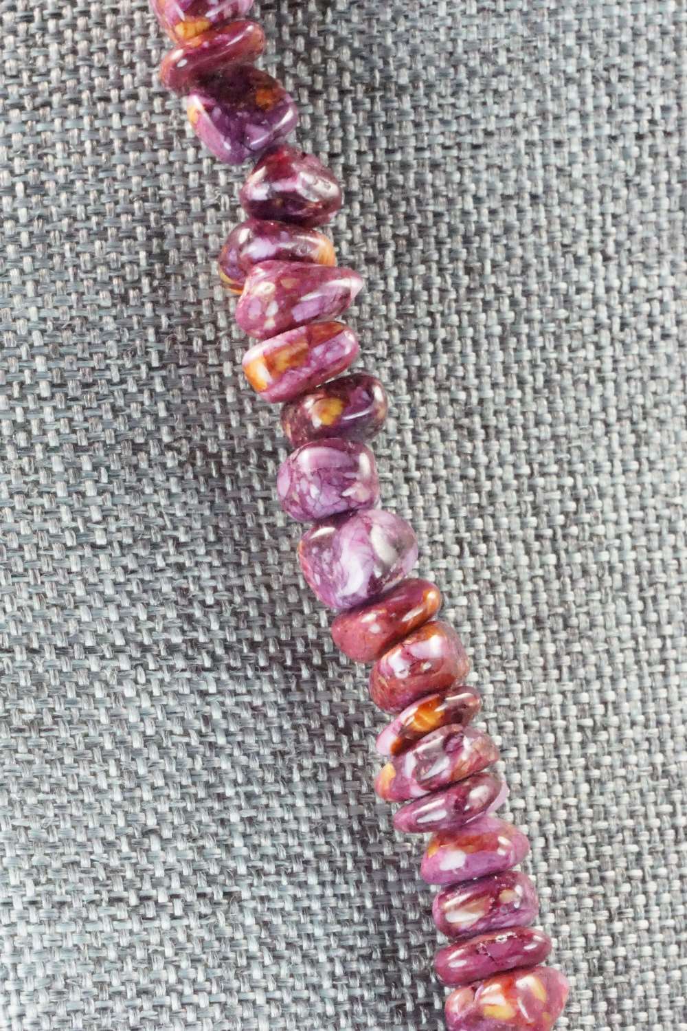 Spiny Oyster & Sterling Silver Necklace - Louise Joe