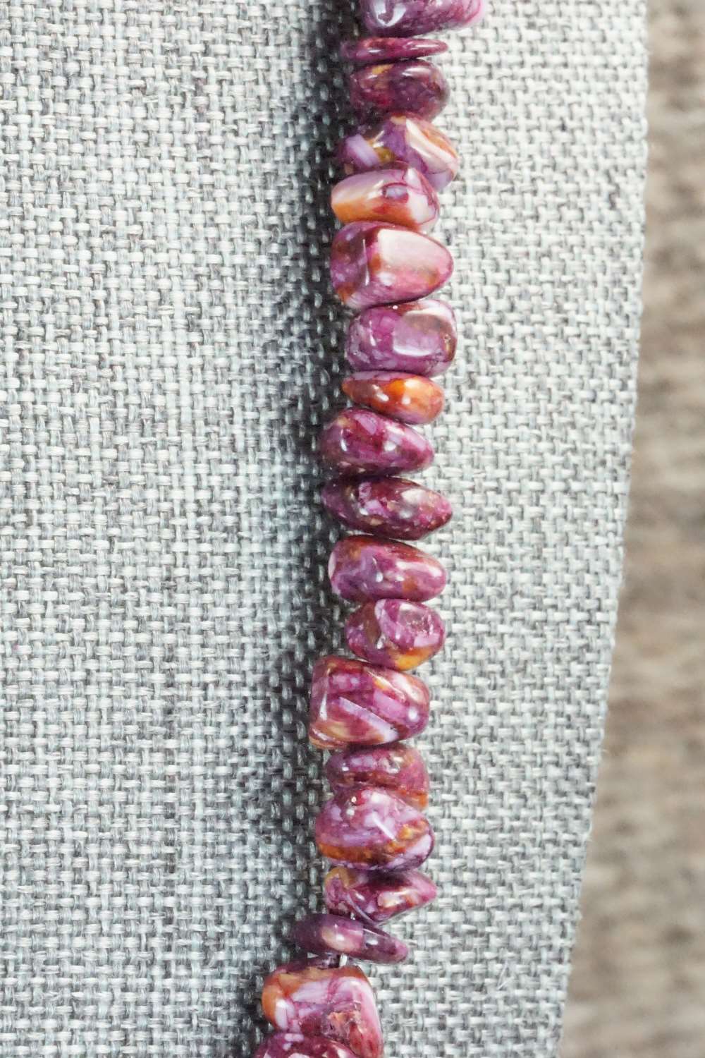 Spiny Oyster & Sterling Silver Necklace - Louise Joe