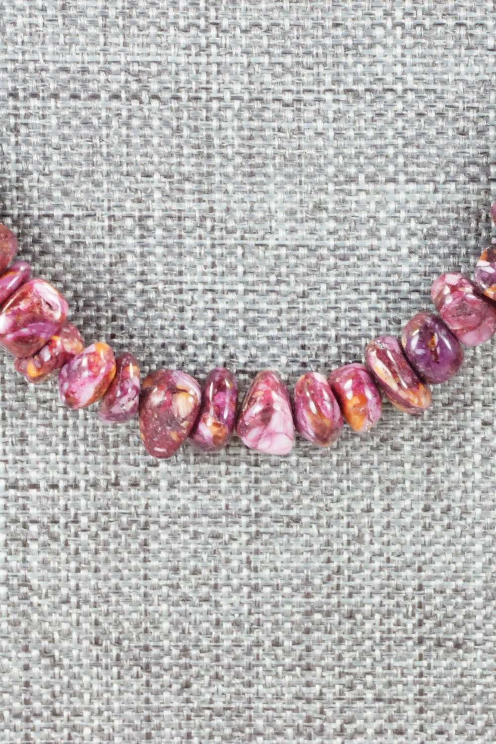 Spiny Oyster & Sterling Silver Necklace - Louise Joe