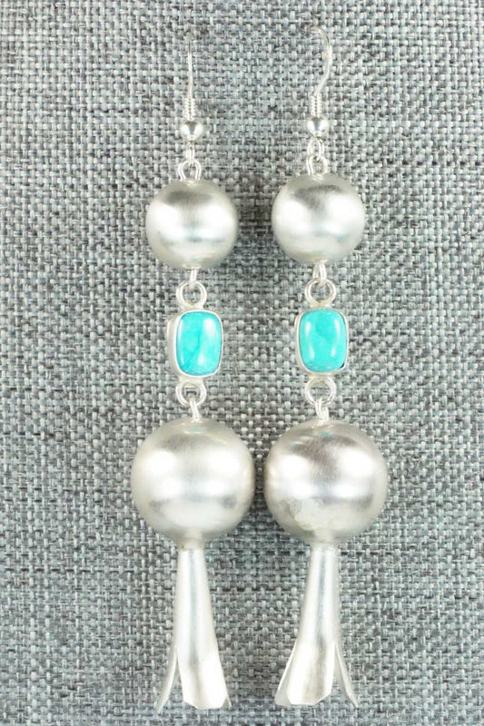 Turquoise & Sterling Silver Earrings - Anthony Skeets