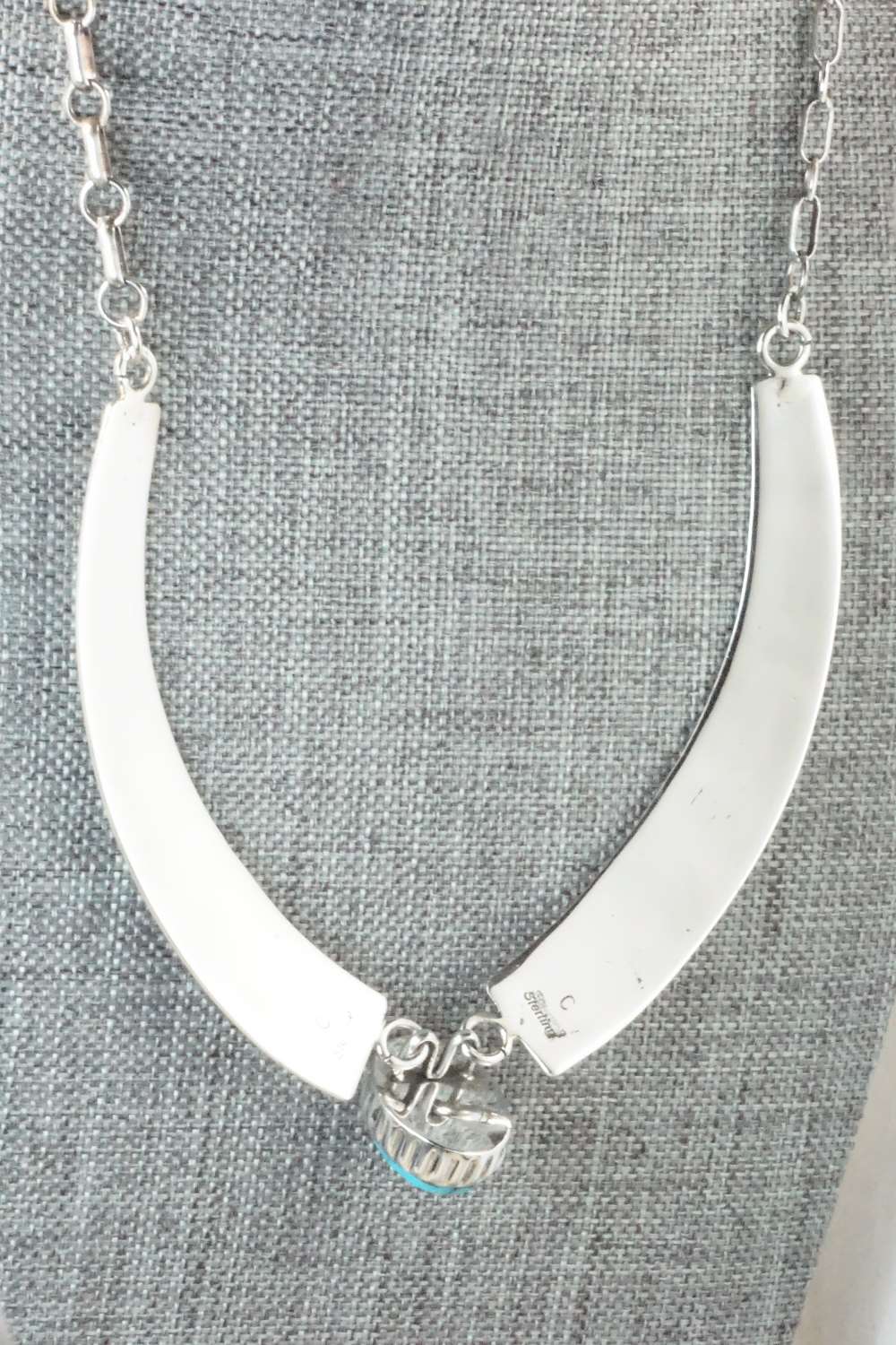 Turquoise & Sterling Silver Necklace - Navajo
